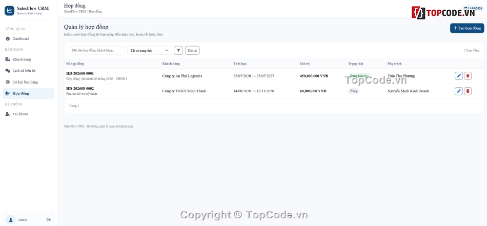 Website quản lý,quản lý,CRM